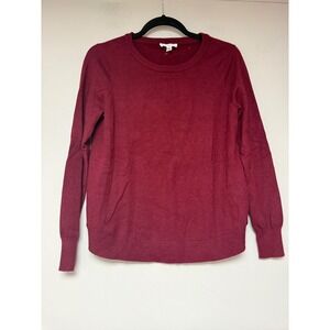 Rio & Rian Burgundy Crew Neck Long Sleeve Sweater Women's Size S
